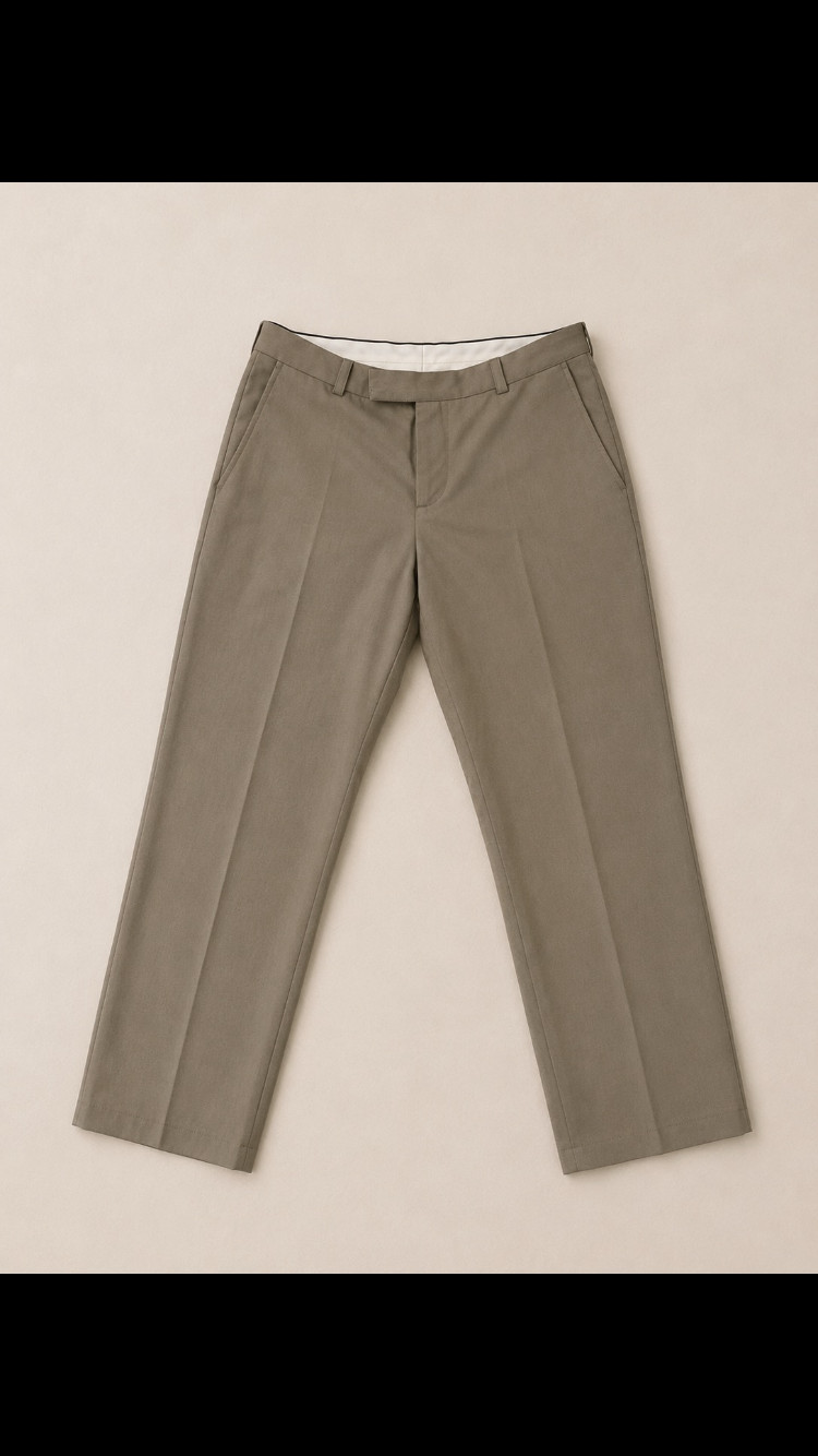 Kenneth Cole Reaction Mens 34×30 Khaki Dress Pants Flat Front Business Casual