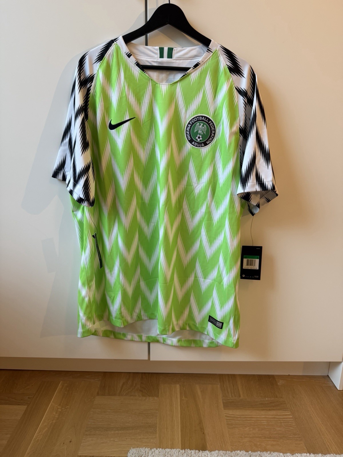 Nike Nigeria 2018 World Cup ‘Zig Zag’ Green Soccer Jersey / Kit Rare! | sz XL