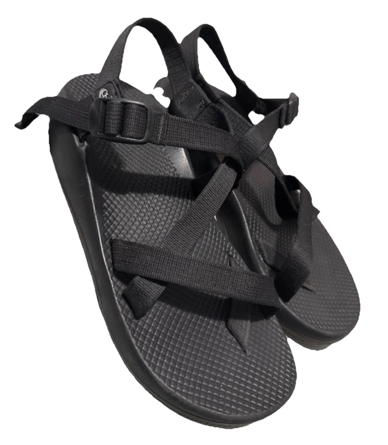 Chaco Men’s Black Adjustable Buckle Strap Sandals Rubber Sole US 10