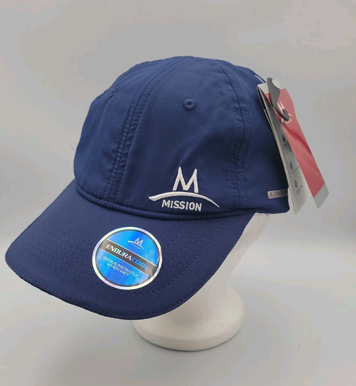 NWT MISSION EnduraCool Moisture Wicking Hat Lightweight Blue Cap Running
