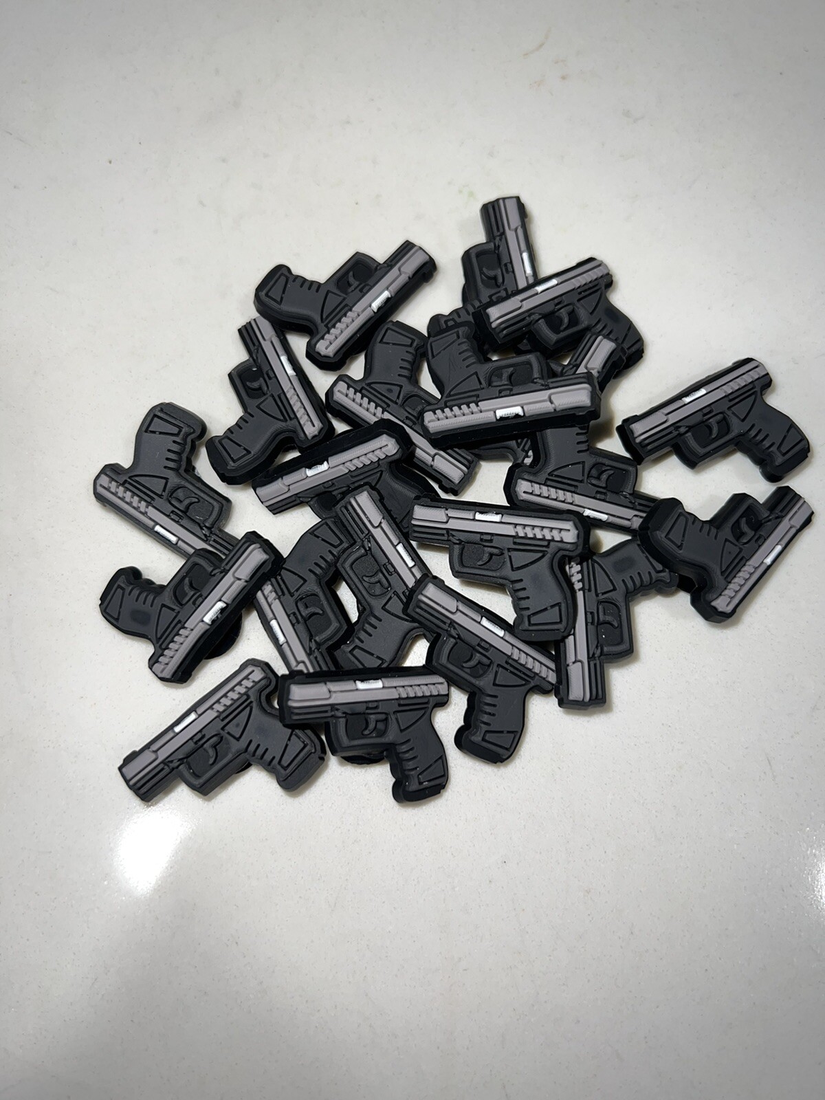 6 pcs Glock Inspired Shoe Charms For Croc Bracelet Shoes Wristband Gun Handgun
