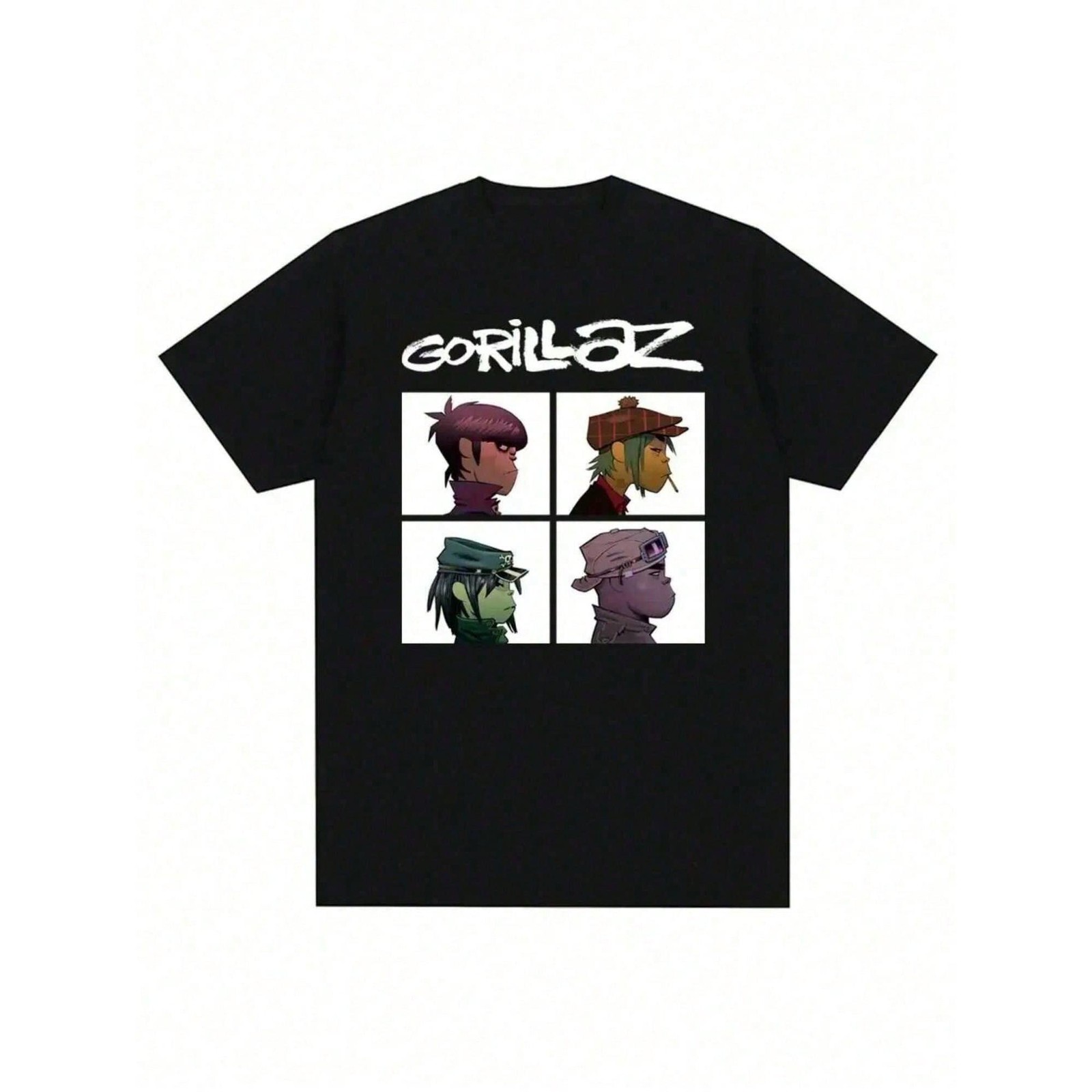 Music Band Gorillazs Punk Rock Print T Shirt 90s Casual Fashion T Shirt