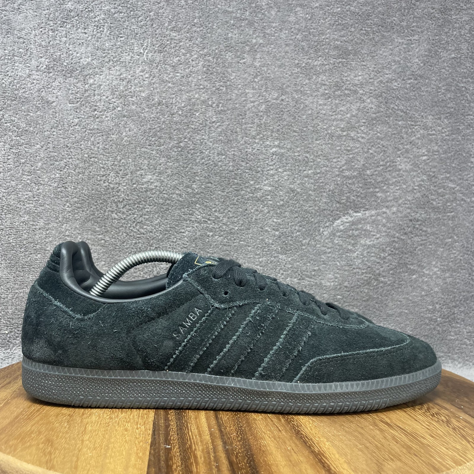 Adidas Samba OG Core Black Metallic Gold Suede Shoes JR0887 Men’s Size 11
