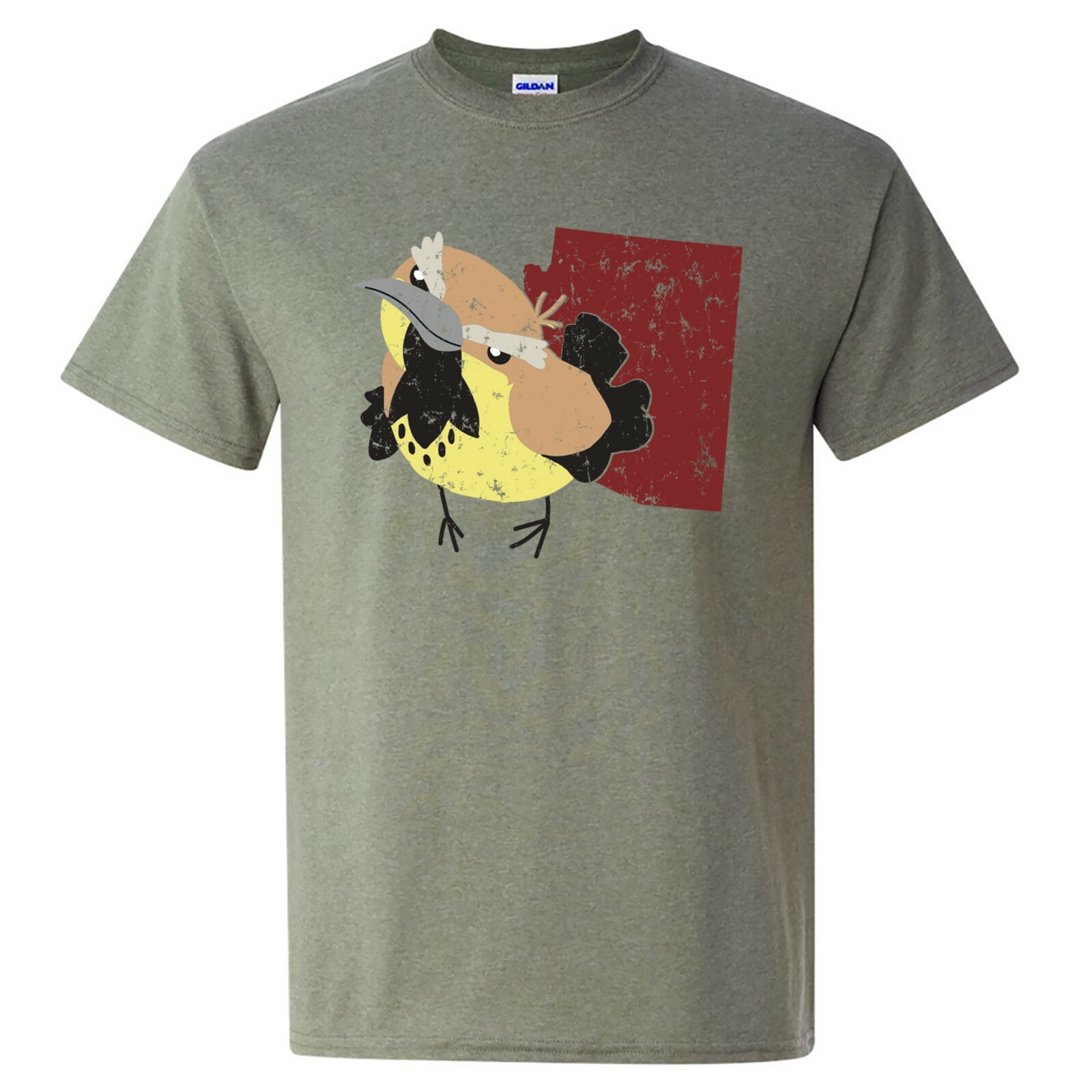 Arizona State Bird – State Pride T Shirt – Heather Military Green