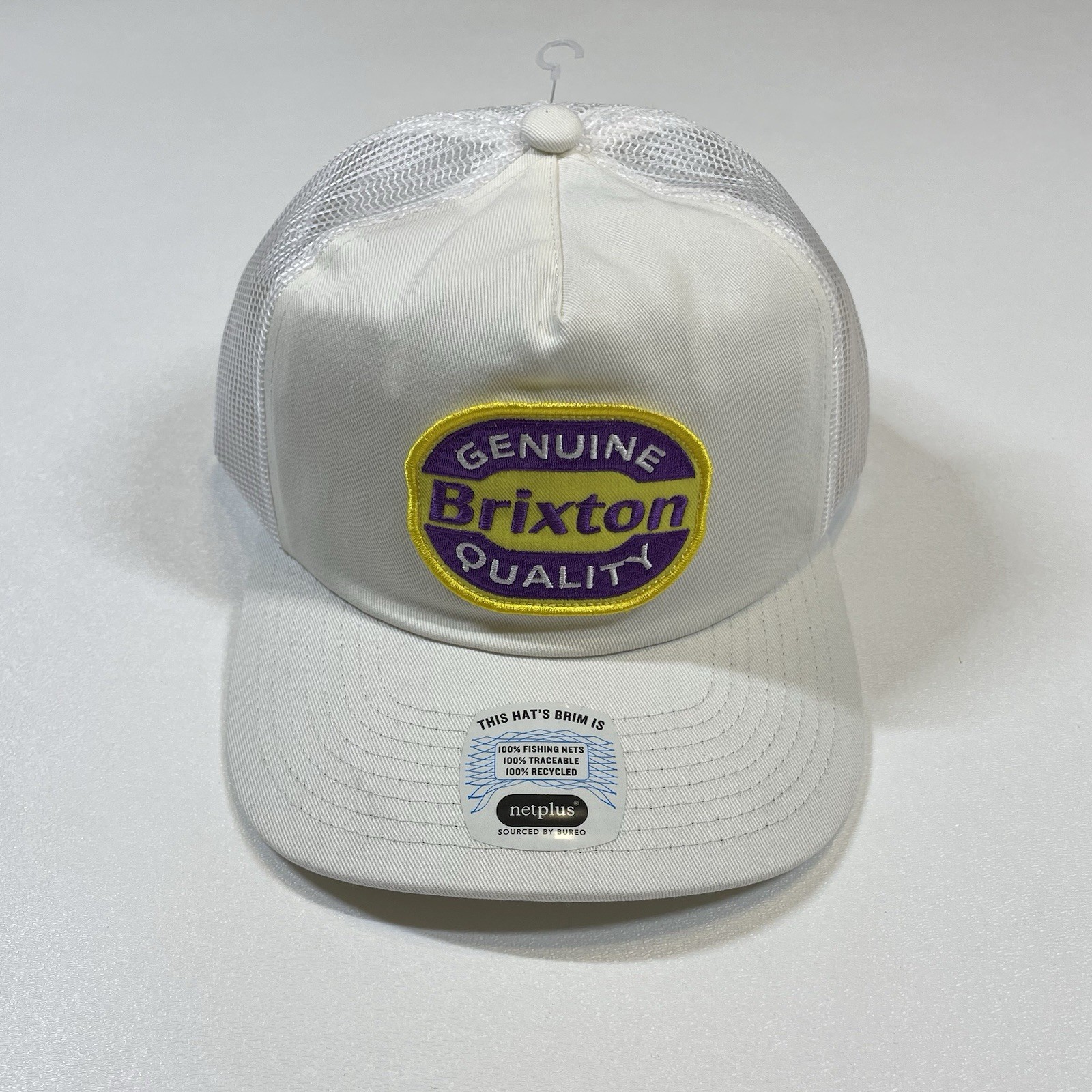 Brixton Trucker Hat Cap Men’s White Snapback Netplus Mesh NEW