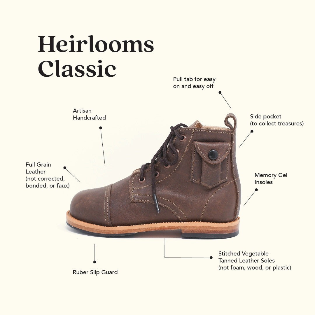 Mikoleon 29 Heirloom Classic Boots Café Children Leather Boots kids sz 11.5 $165