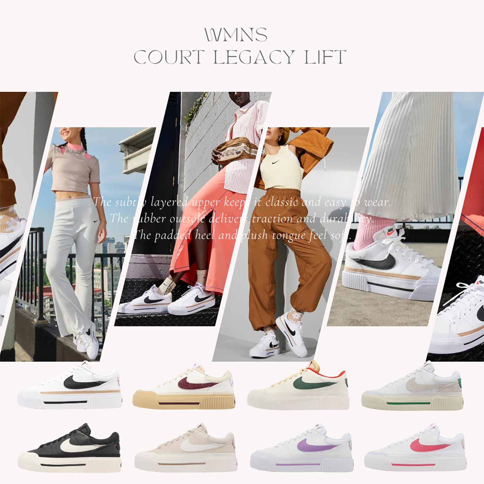 Nike Wmns Court Legacy Lift Women Casual Lifestyle Platform Shoes Sneaker Pick 1