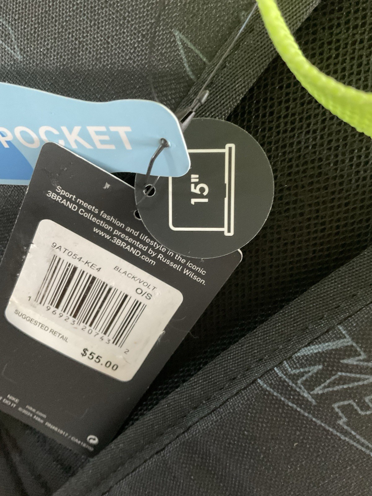 NEW Nike 3BRAND Graphic Backpack Black/Volt 30L Bottle Holder & Pockets Ret $55