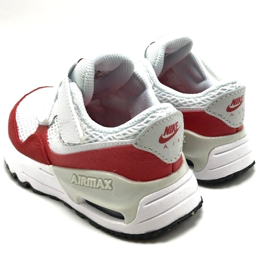 *NEW* Toddler NIKE AIR MAX SYSTEM (TD) WHITE/RED (DQ0286 108), SZ 2.0C – 10.0C