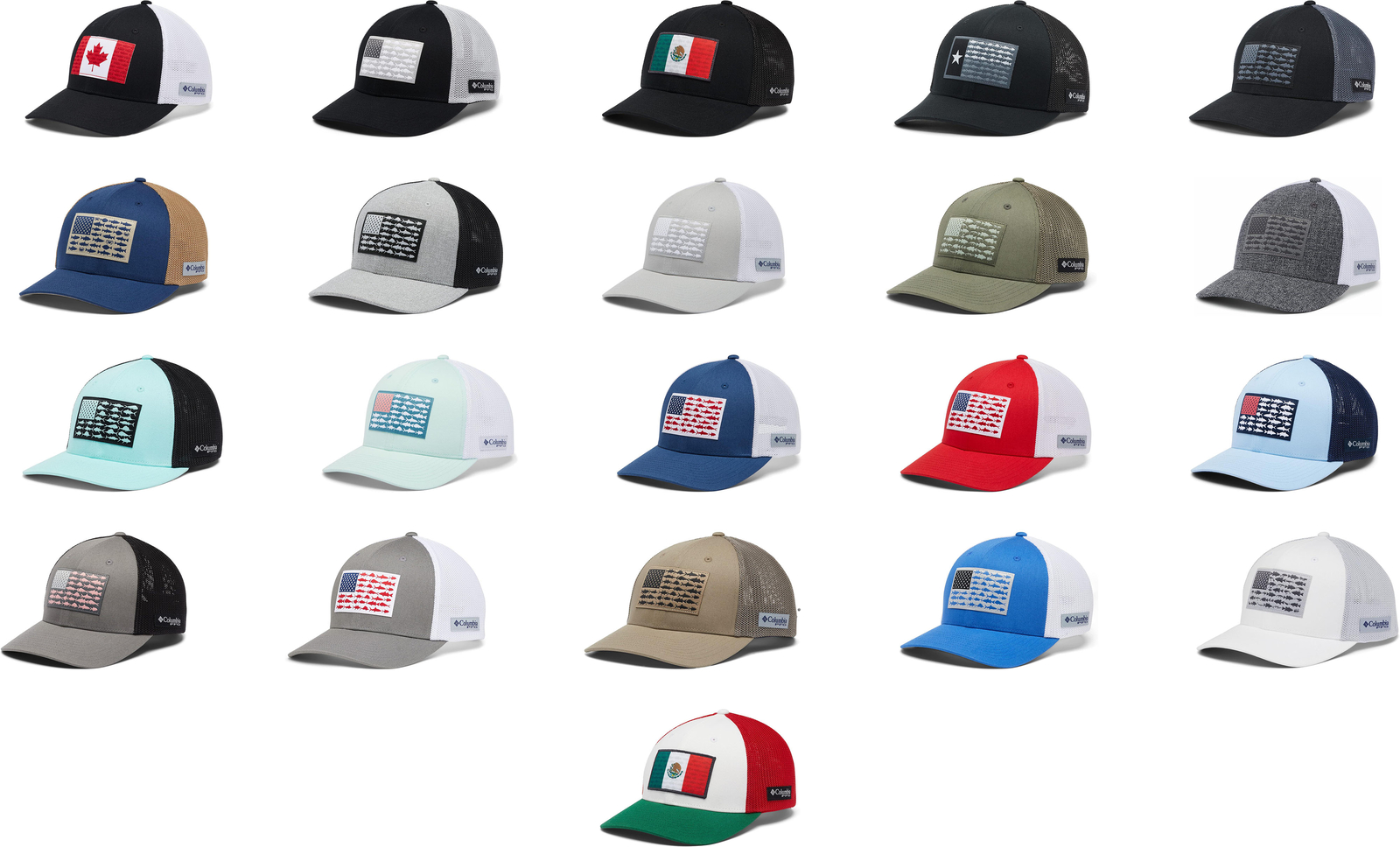 Columbia PFG Fish Flag High Crown Mesh Ball Cap