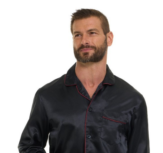 Mens Silk Satin Pajamas -PJ Set Top and Bottom ”5 DAY DELIVERY – USA Seller”