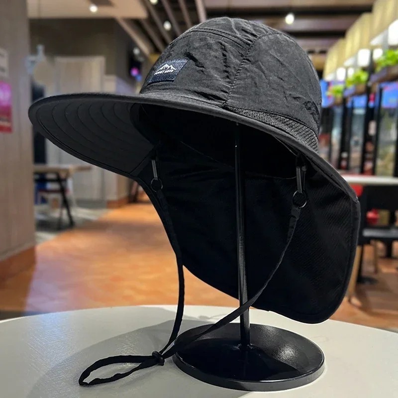 Summer Wide Brim Waterproof and Quick-drying Panama Caps Outdoor Visor Bucket