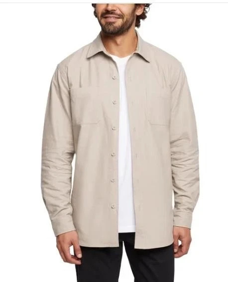 Woolrich Men’s 100% Cotton Chamois Shirt, Tan, Size XXL