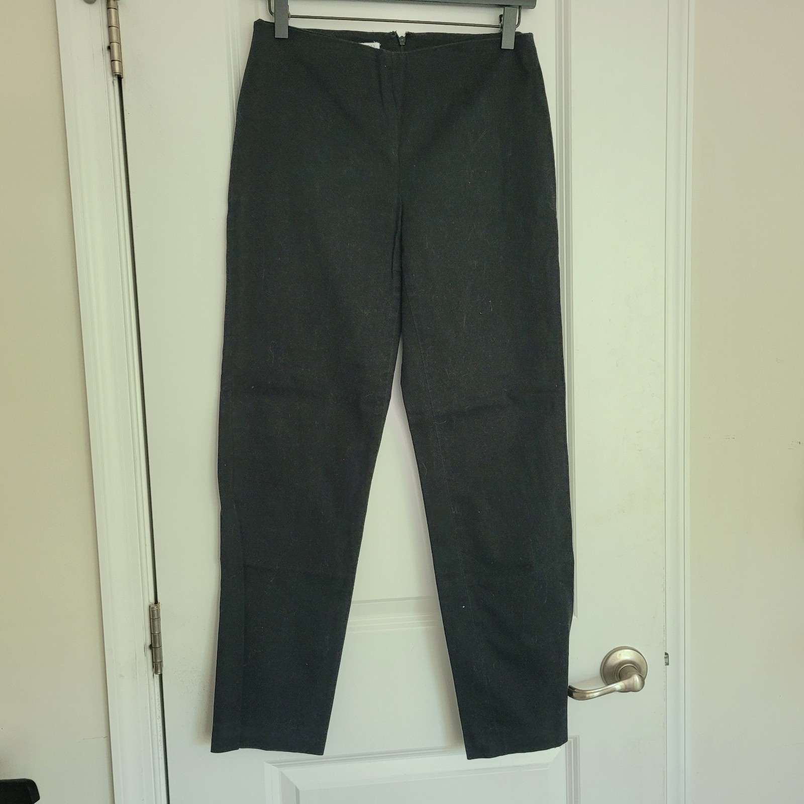 Maggy London Black Stretch Pants Women’s Regular Cotton Spandex Flat Front Zip