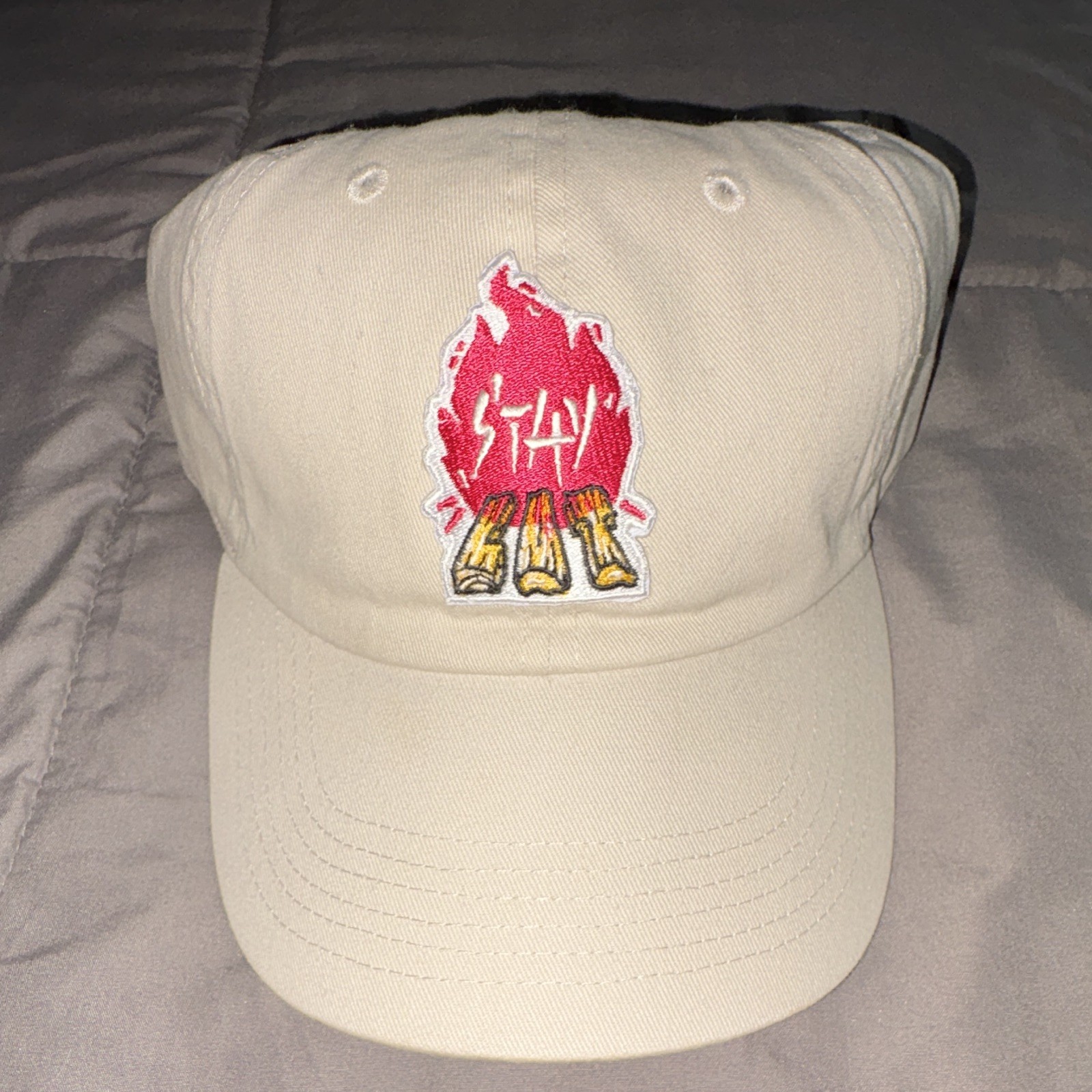 Newhattan Men’s Beige Solid Adjustable Baseball Cap Hat, One Size