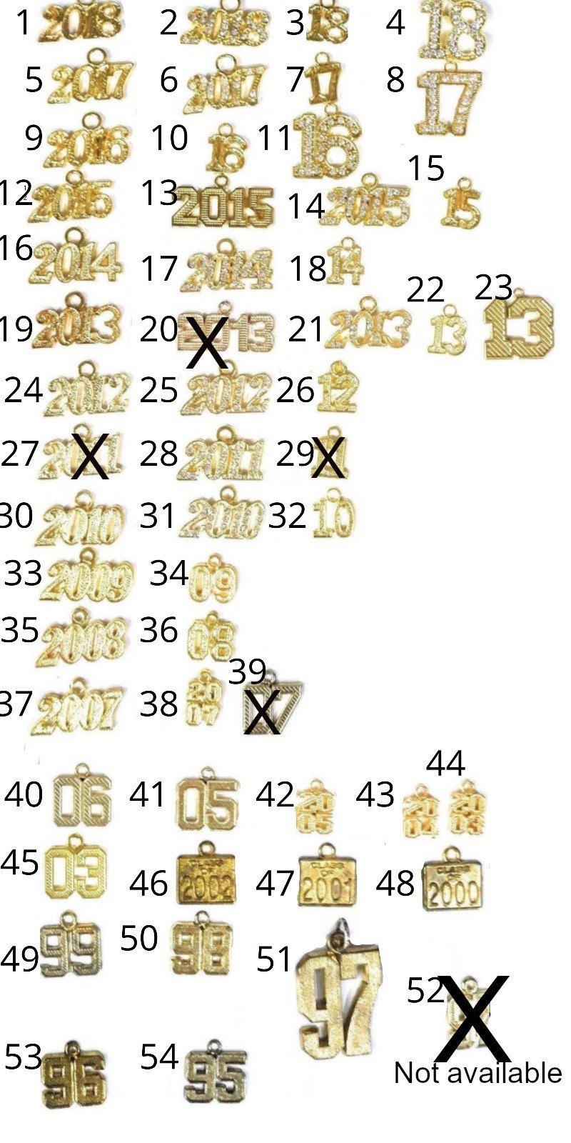 2010 2009 2008 2007 2006 2005 2004 2003 Graduation Tassel Drop Date Year Charm