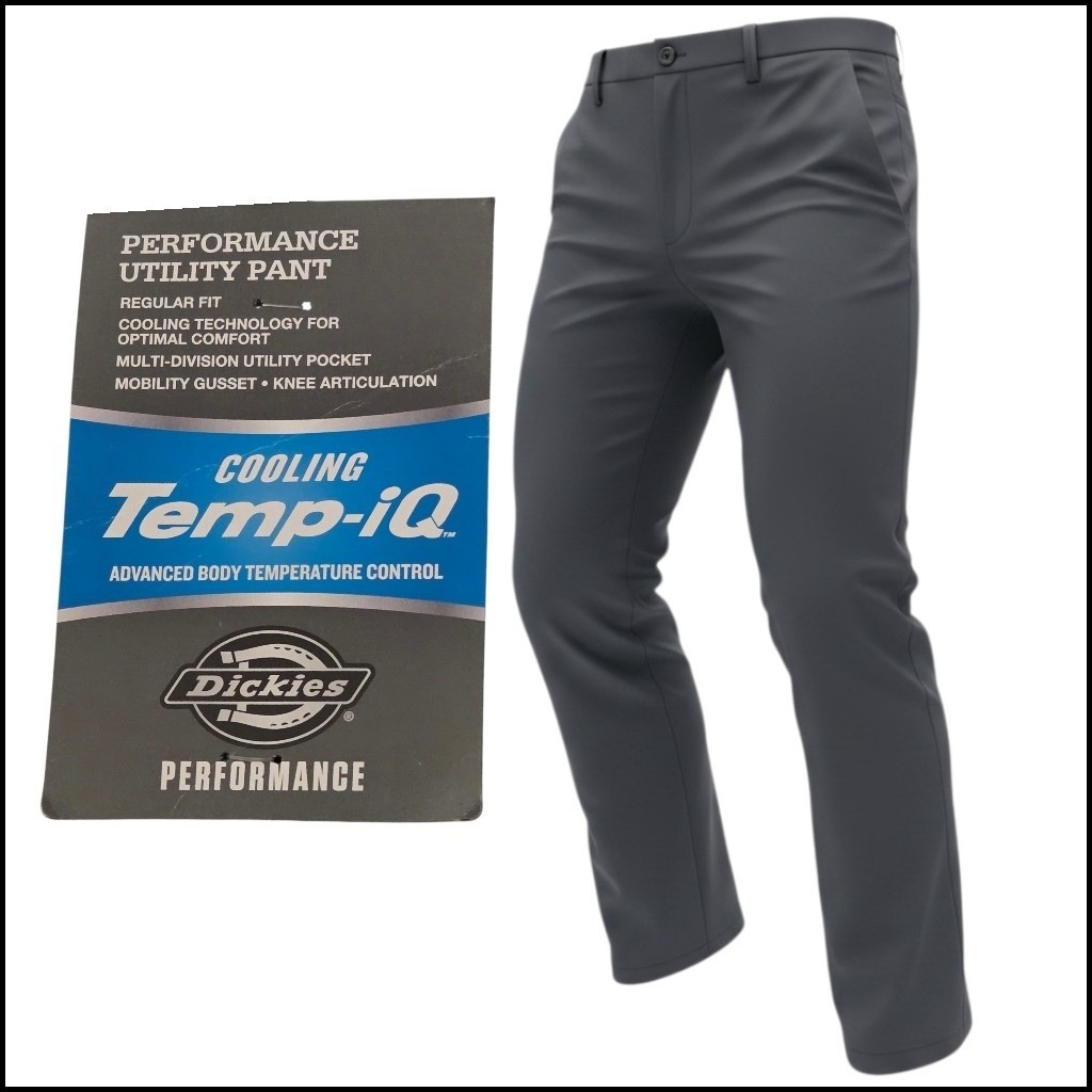 Dickies Performance Utility Pant Mens 42×34 Gray Temp-iQ Cooling Regular Fit
