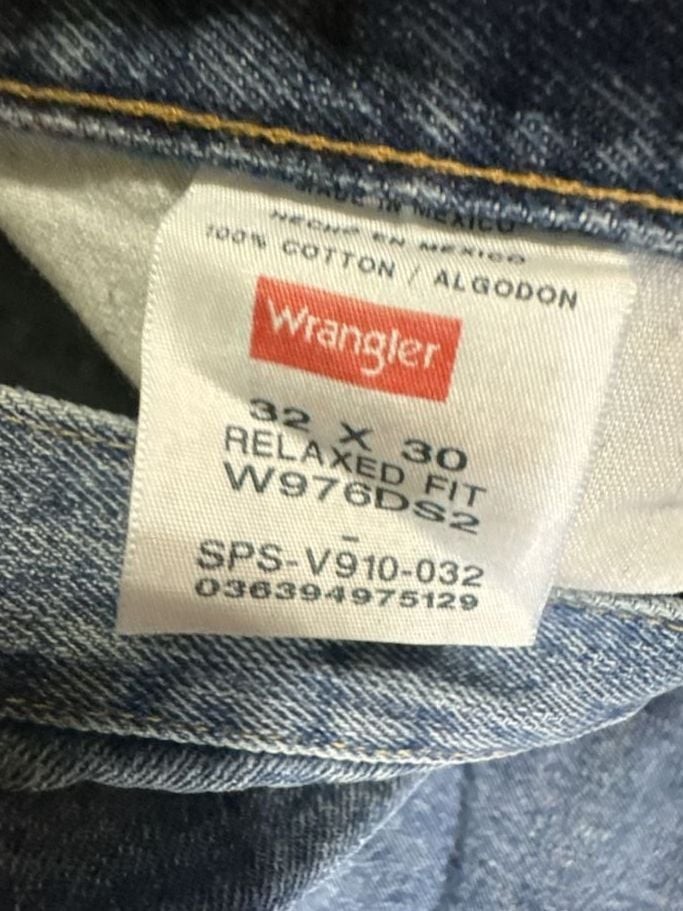 Wrangler Relaxed Fit 5-Pocket Denim Jeans 32×30