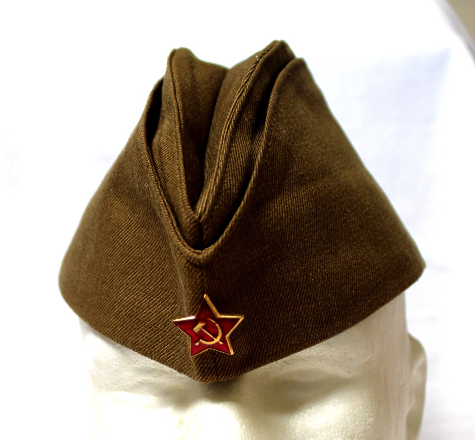 Vintage 1980s Soviet Army Soldier Service Hat Pilotka Made in Belarus, USSR #143