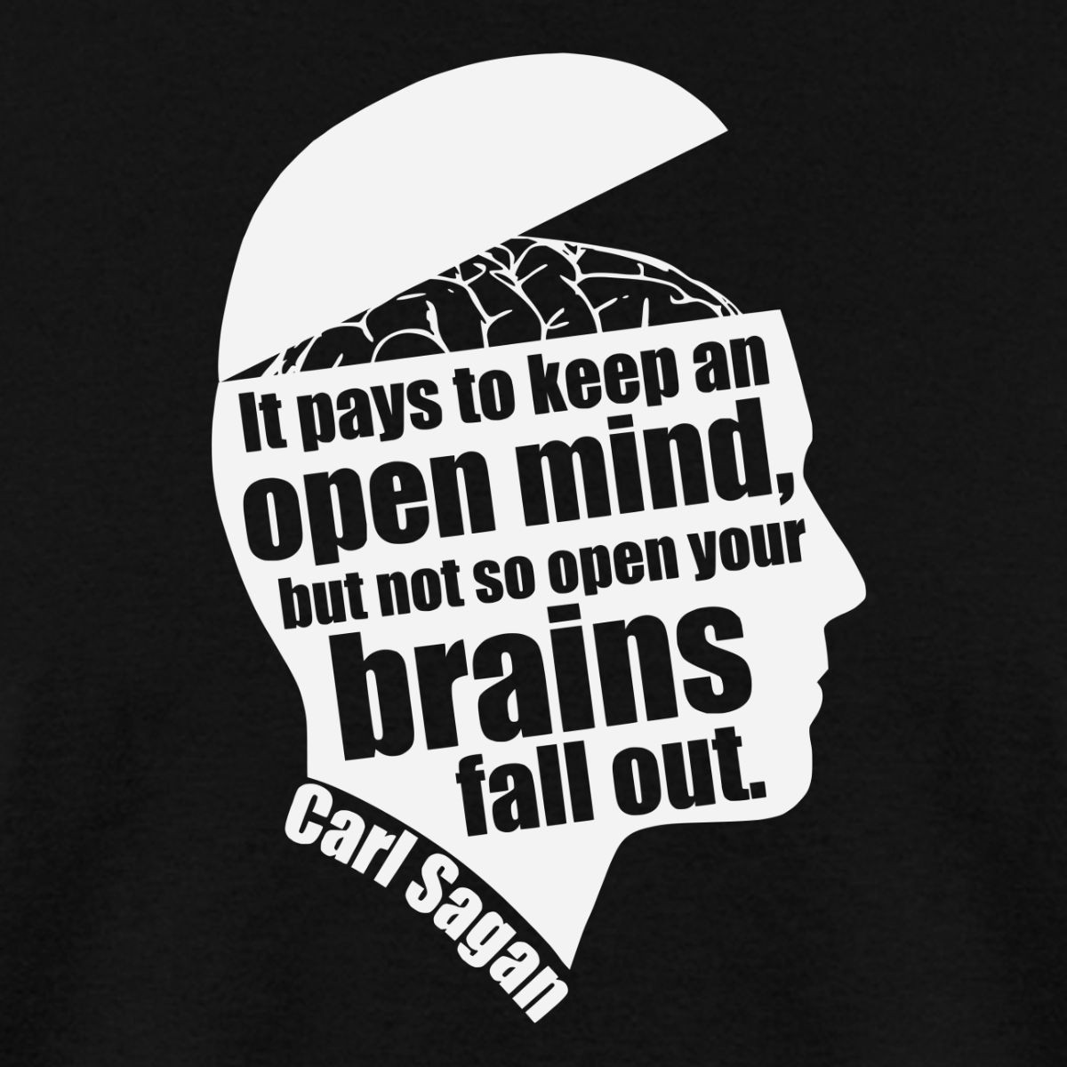 Carl Sagan Open Mind Inspirational Quote Men’s T-Shirt