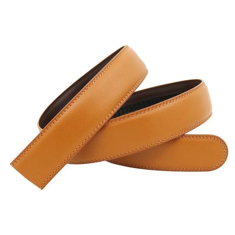 8 Colors Luxury Men Automatic Buckle Belt Strap Leather Ratchet Strap Jeans Gift