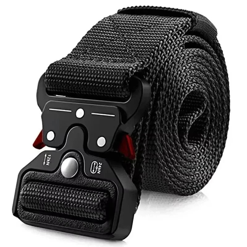 Genuine Tactical Belt Quick Release Nylon Military Outdoor Sports Black Unisex