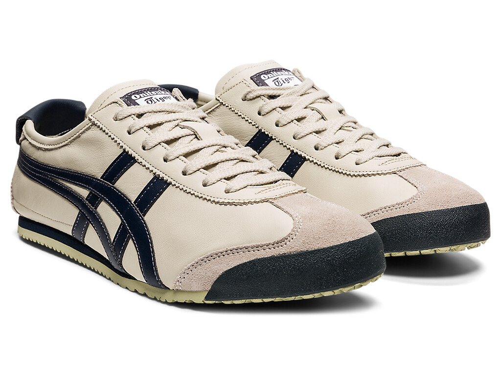 Onitsuka Tiger MEXICO 66 Natural Navy Leather Sneakers Casual Shoes Unisex
