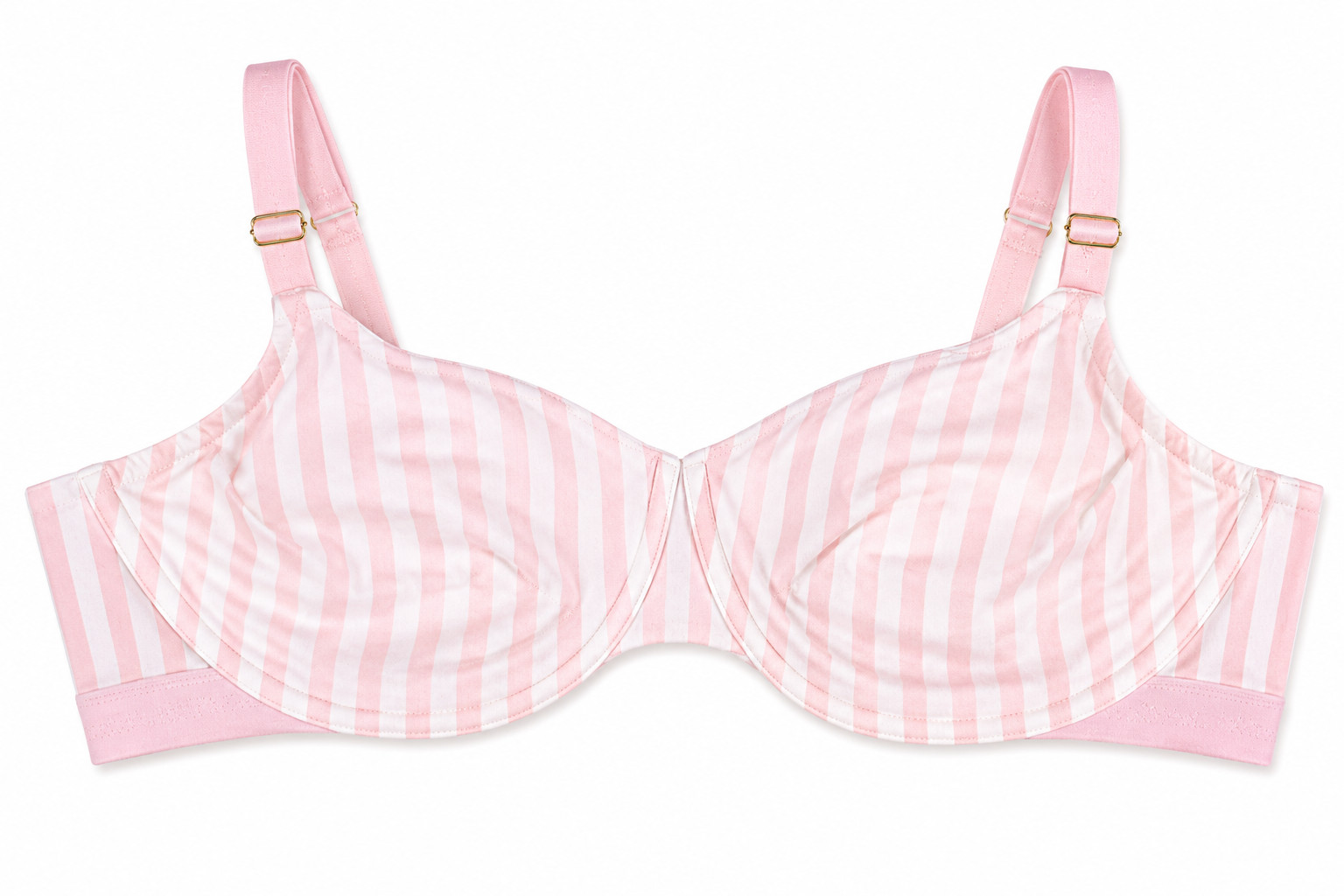 Victoria’s Secret T-Shirt Cotton Unlined Scoop Strappy Bra Pink Stripe 40D NWT