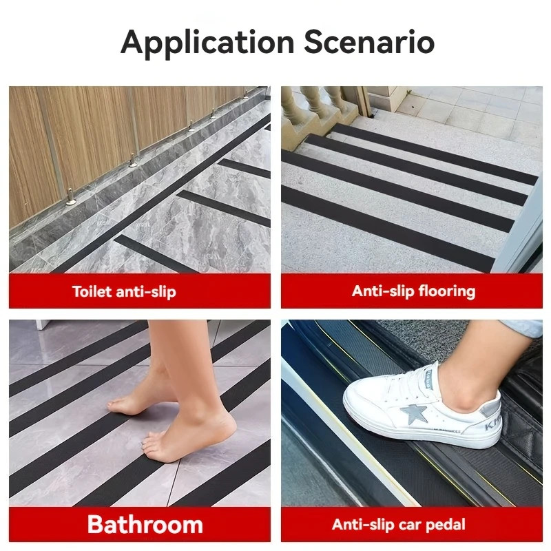 Self-Adhesive EVA Shoe Sole Repair Patch Black Rubber Anti-Slip Protector Pads
