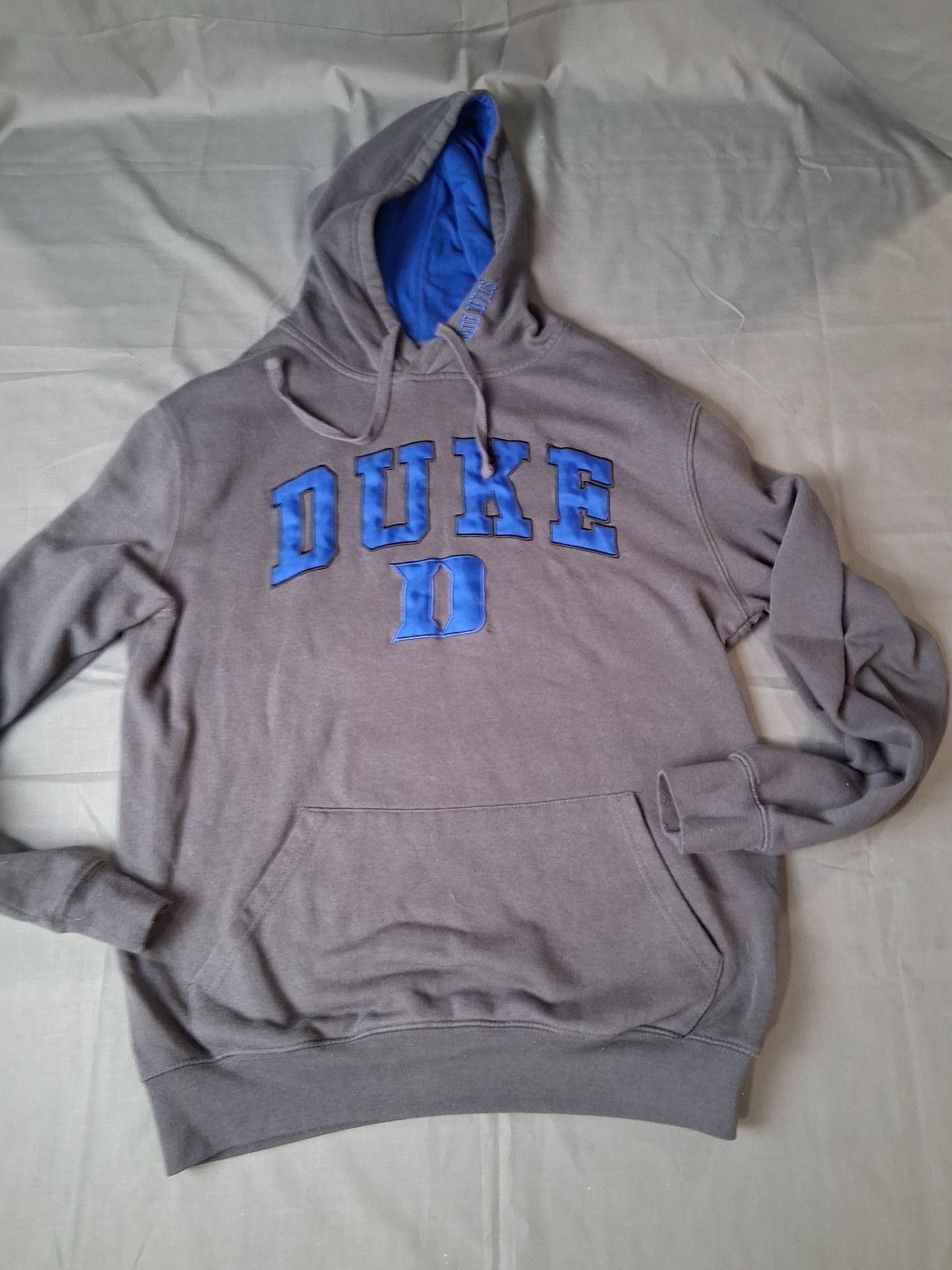 COLOSSEUM Duke Blue Devils Hoodie Men’s Gray Blue Pullover Sweatshirt Size M