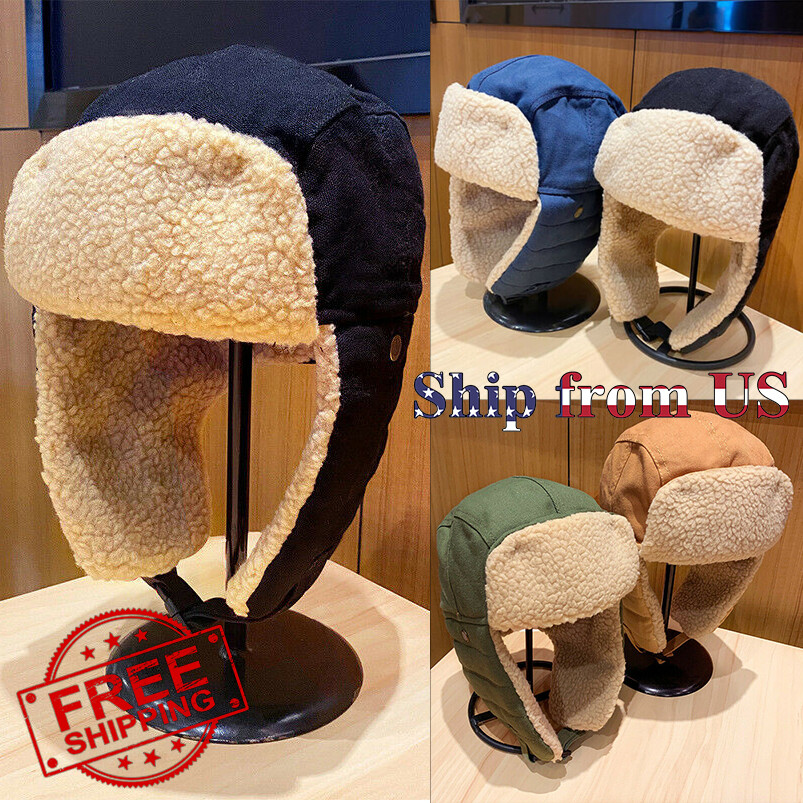 ON SALE!! Trapper Winter Hat Fur Aviator Trooper Ushanka Warm w/Ear Flaps