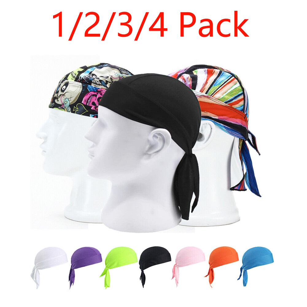 Cooling Do Rag Skull Cap Head Wrap Motorcycle Biker Doo Du Dew Bandana Hat Lot