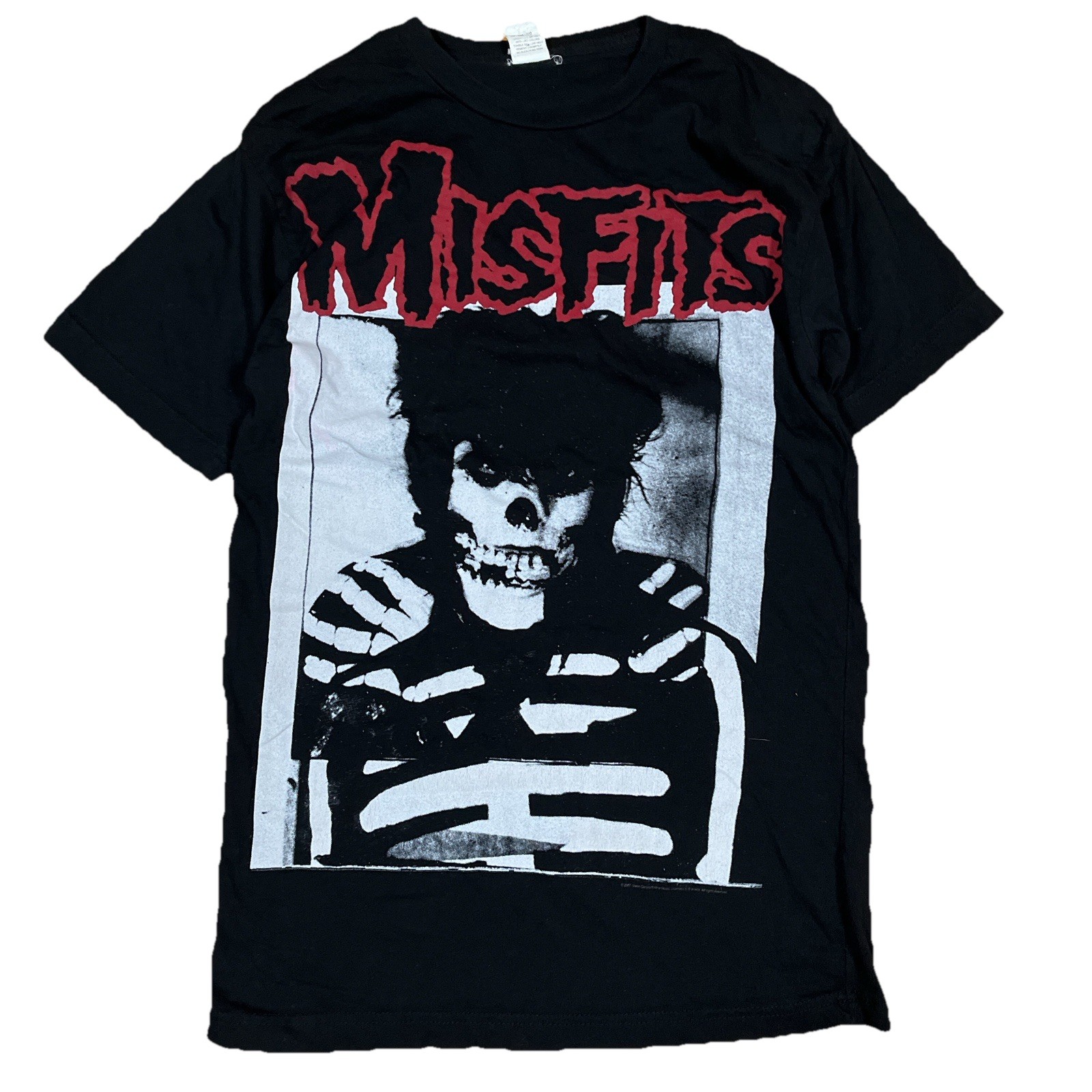 Misfits Skull T-Shirt Black Rock Band Glenn Danzig 2007 Y2K Sz Small Vintage