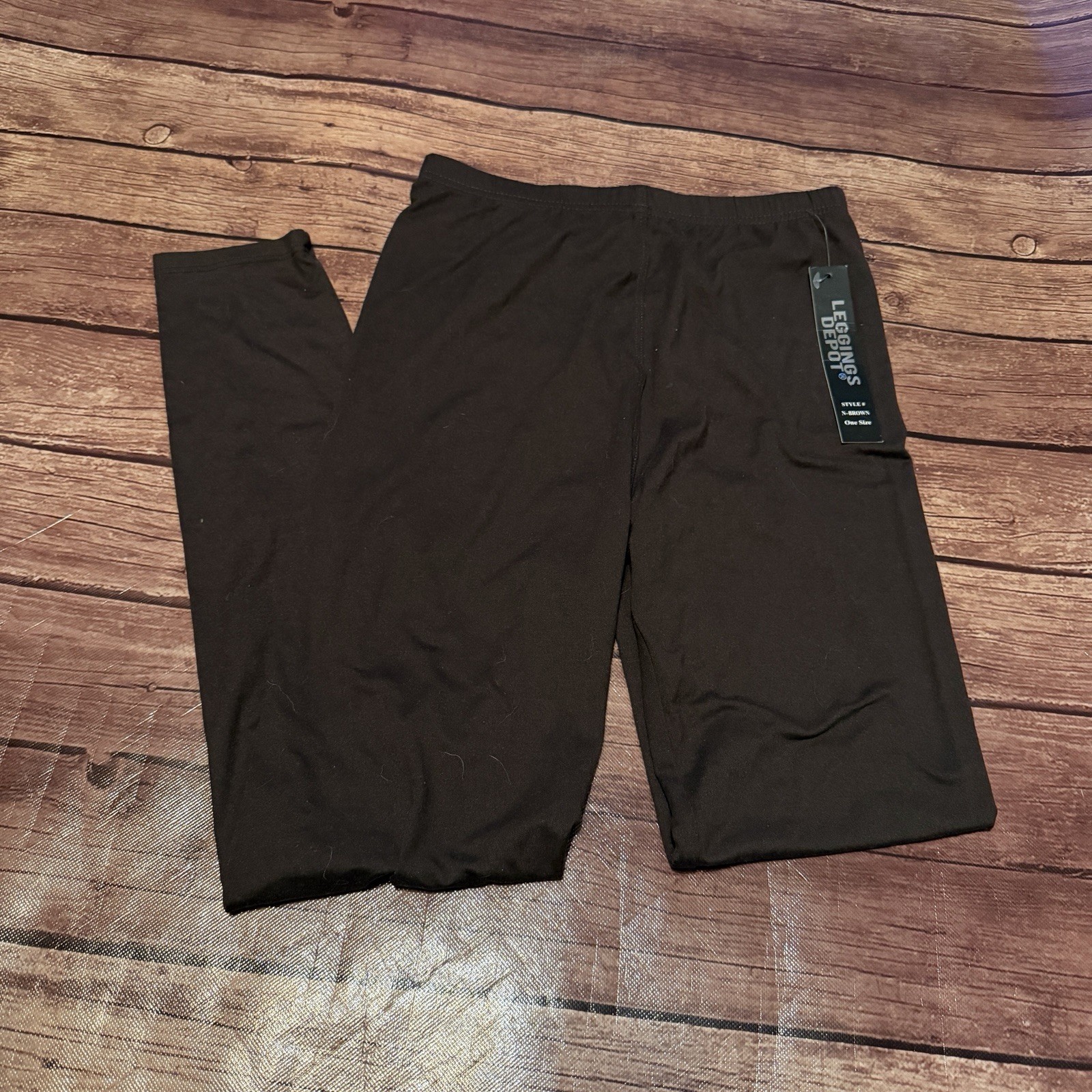 Women’s Leggings Depot Brown Leggings One Size NWT New
