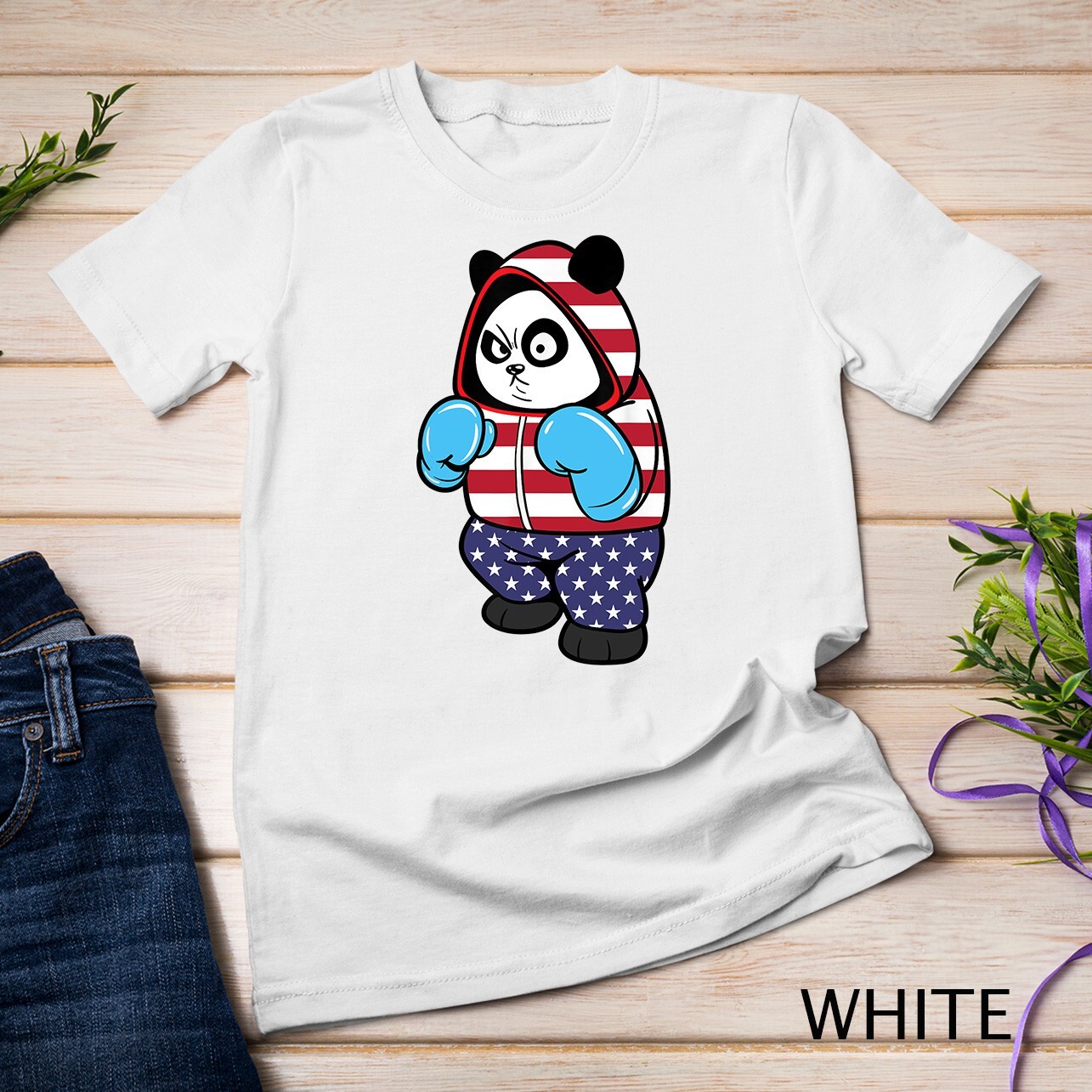 USA United States Boxing Panda Bear Unisex T-shirt