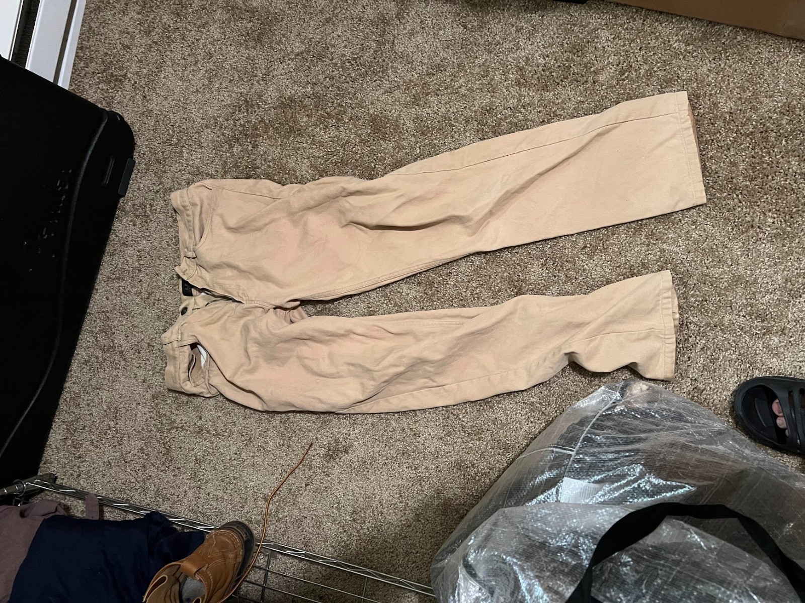 APC jeans unisex low rise wide leg size 32 beige zipper fly