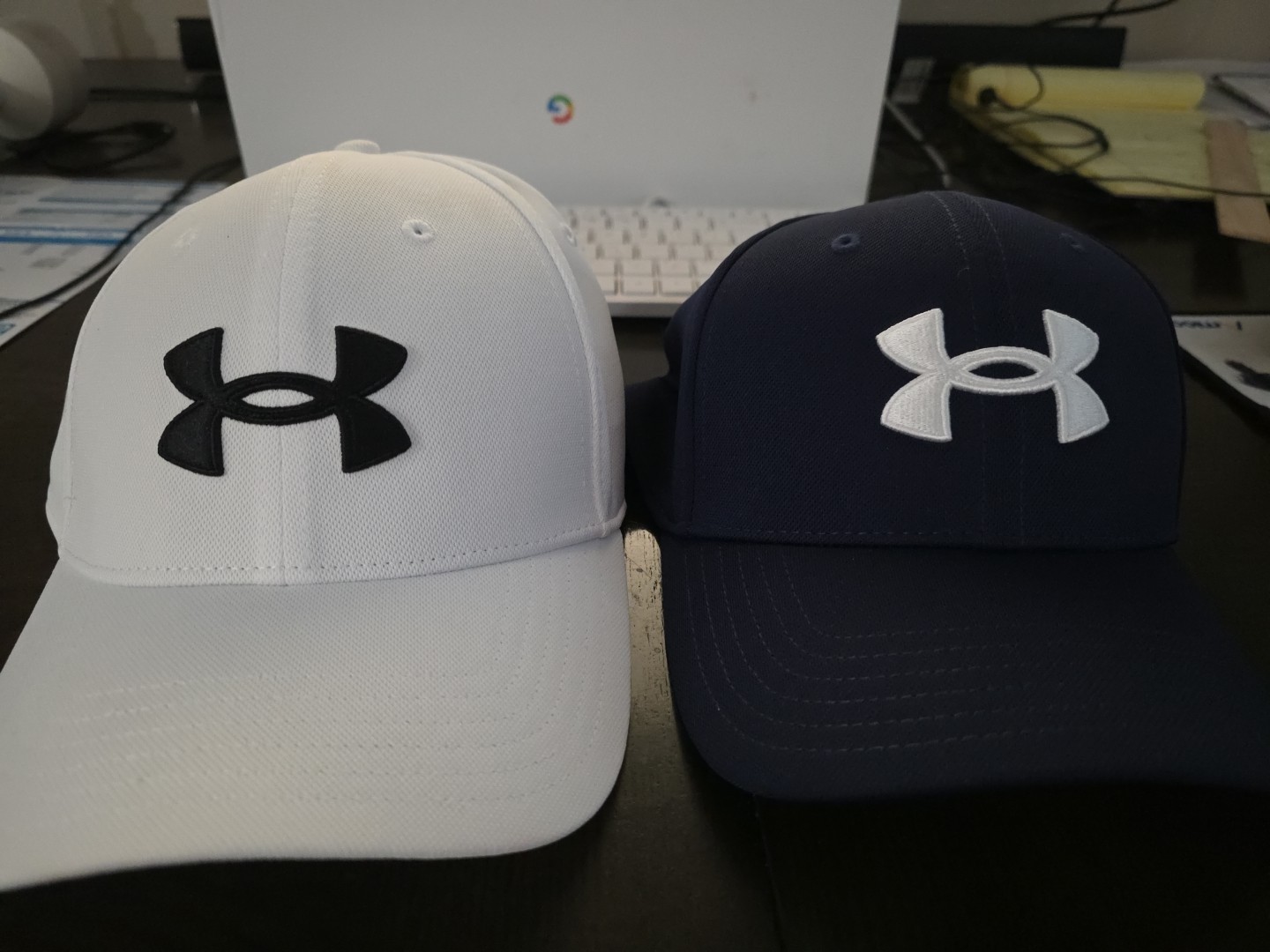 Under Armour Stretch Fit Cap navy blue and white 1376700 UA Men’s