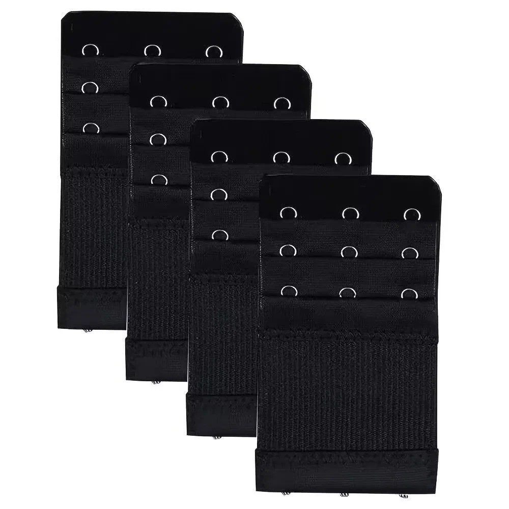 4Pcs Adjustable Bra Extender 3 Hooks with Elastic Underwear Strap Extension