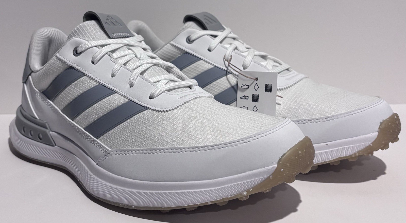 Adidas S2G 24 Spikeless Golf Shoes Cloud White Halo Silver Gum IH8520 Size 10