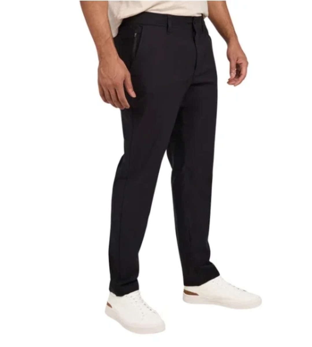 Weatherproof Men’s Hybrid Tech Pant Black Size 36×30 Tapered Leg Zip Pocket