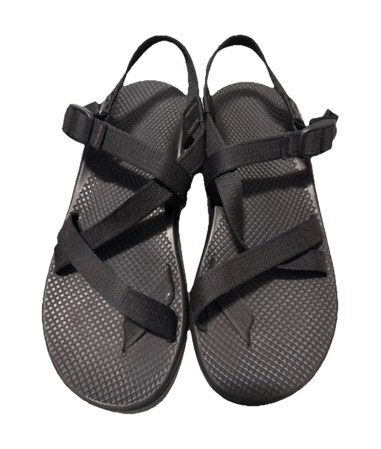 Chaco Men’s Black Adjustable Buckle Strap Sandals Rubber Sole US 10