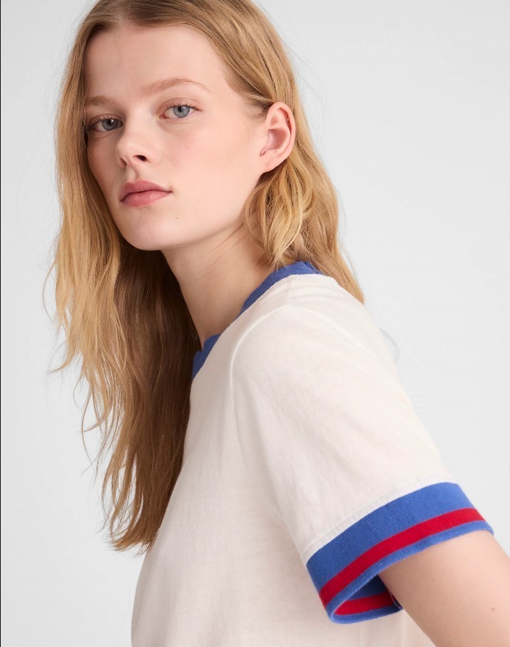 Madewell Women’s The Relaxed Tee in Vintage Jersey, white (NEW)