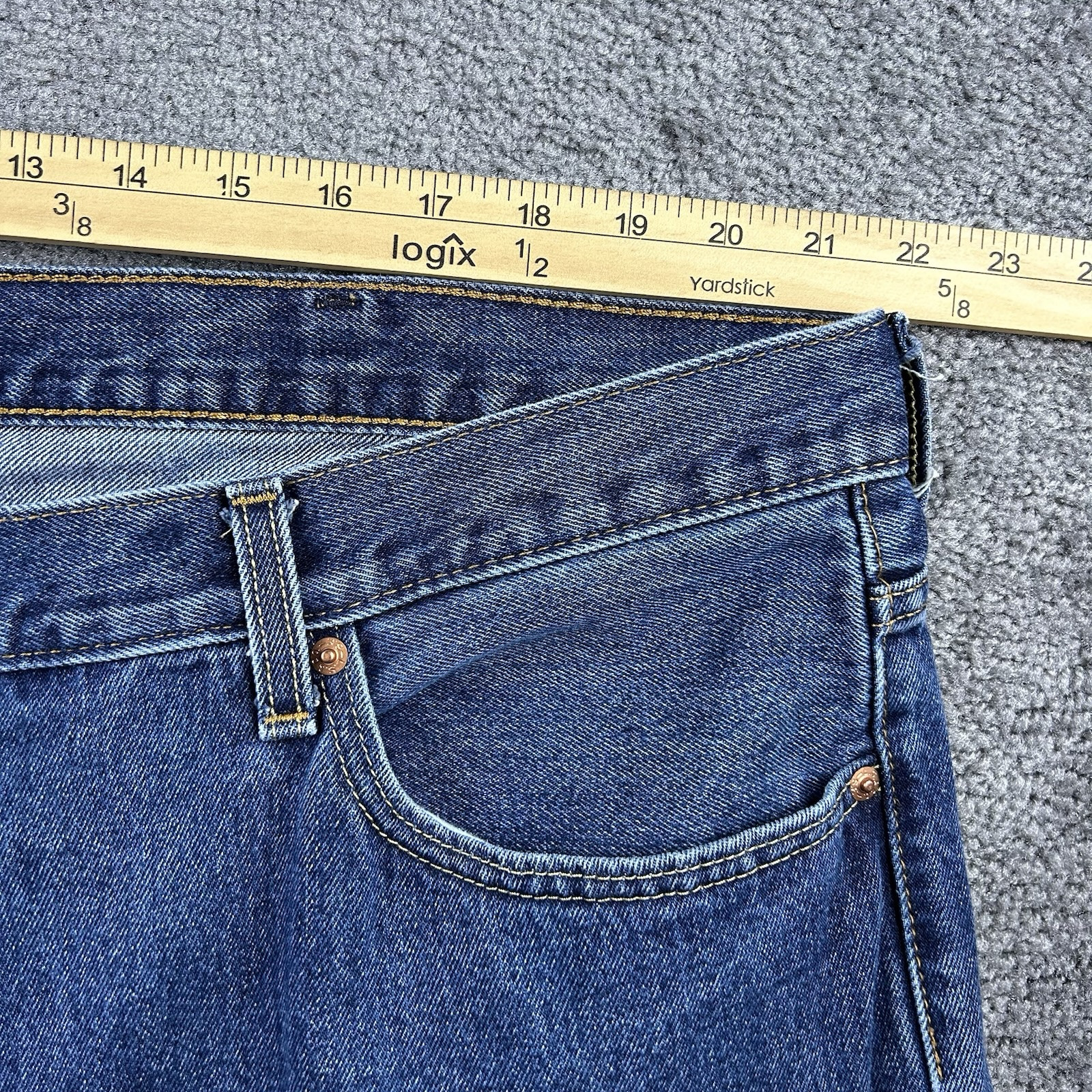 Levis 550 Relaxed Fit Jeans Mens 44×29 (46×30) 100% Cotton Blue Med Wash Classic