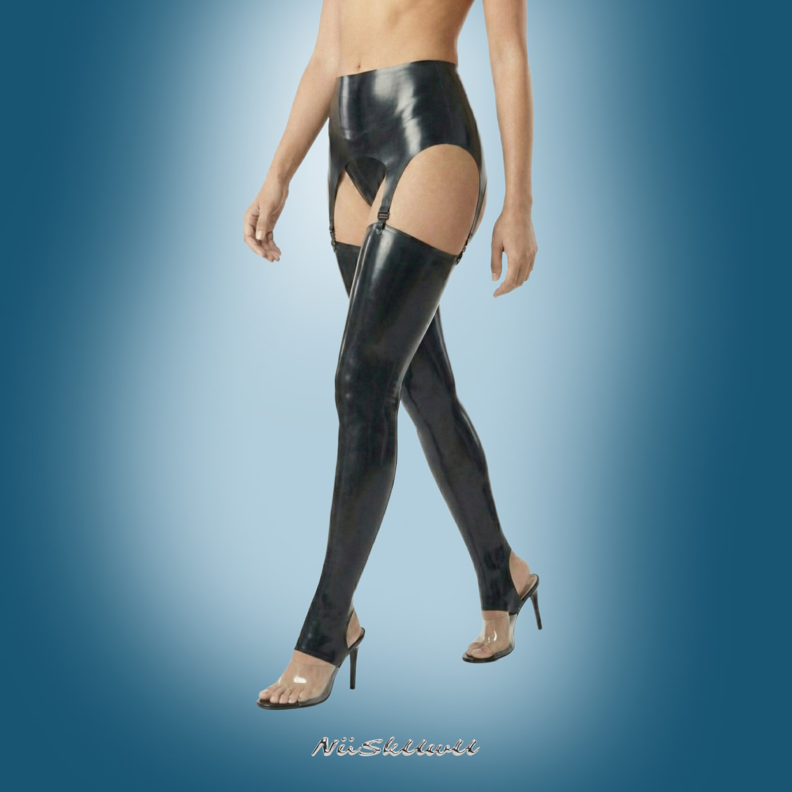 NuskUwU · Latex Stirrup Thigh Highs