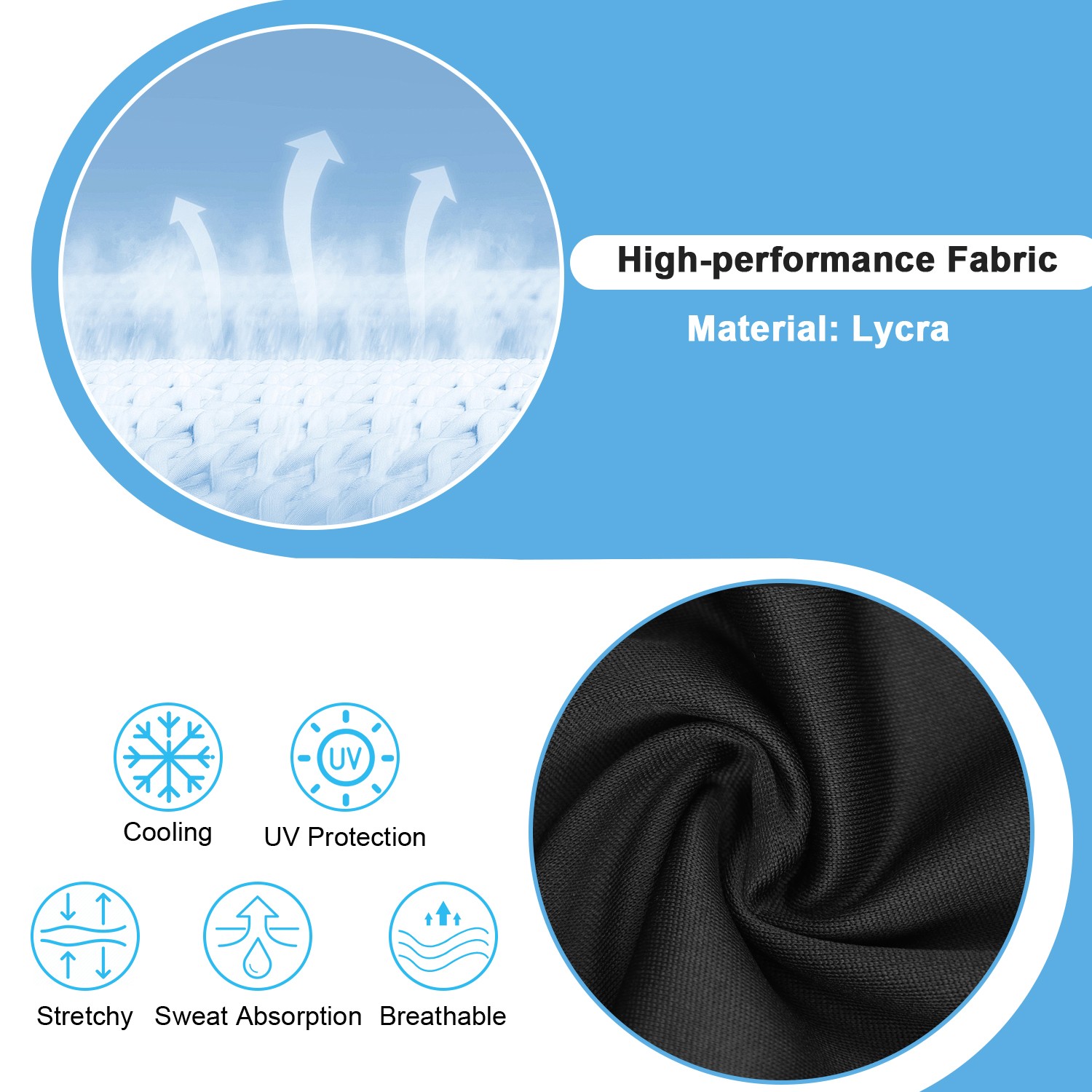 15CM Wide Brim Sun Hat & UV Protection Arm Sleeves For Hiking Camping Fishing