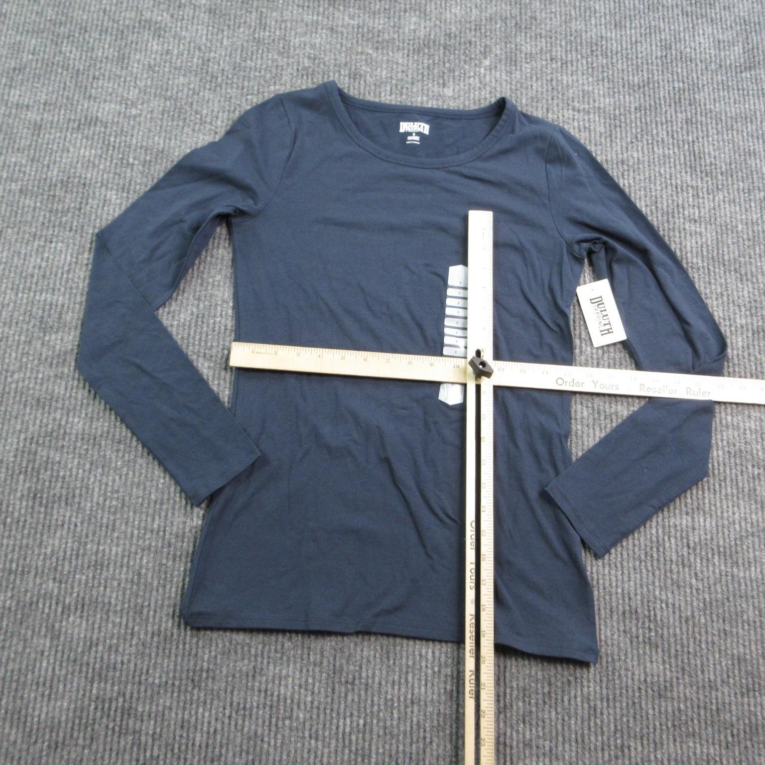 Duluth Trading Co. Shirt Womens Small Blue Scoop Neck Long Sleeve Basic NWT