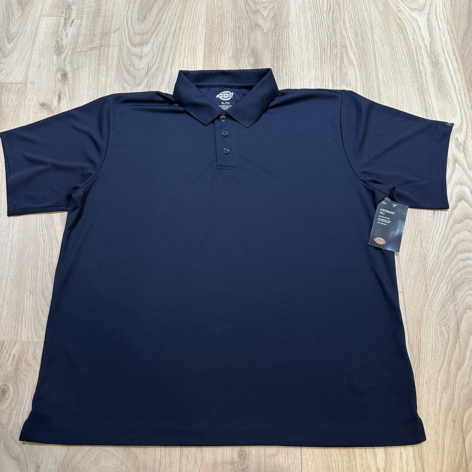 NWT Dickies Men’s XL Performance Polo Short Sleeve Shirt Navy Blue WS247FIN2