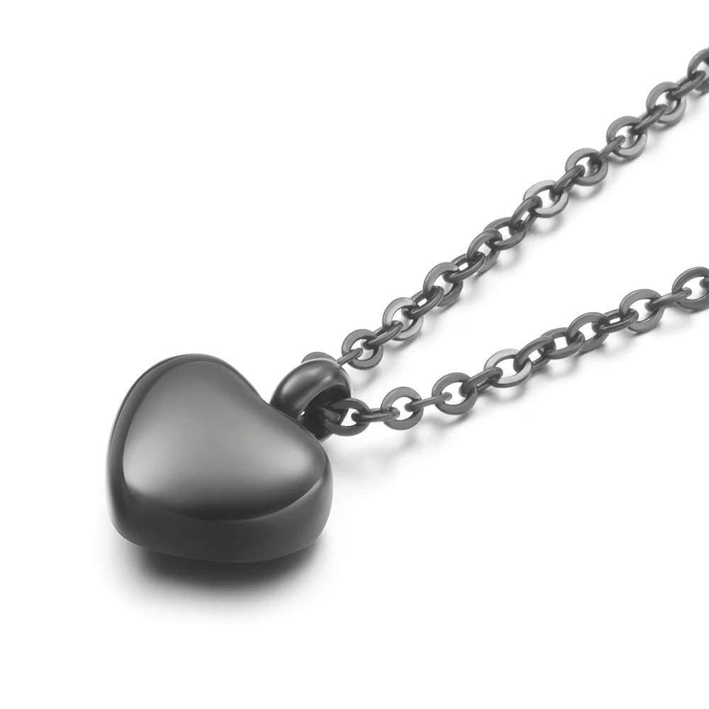 Stainless Steel Heart Urn Necklace Human Pet Ashes Cremation Pendant