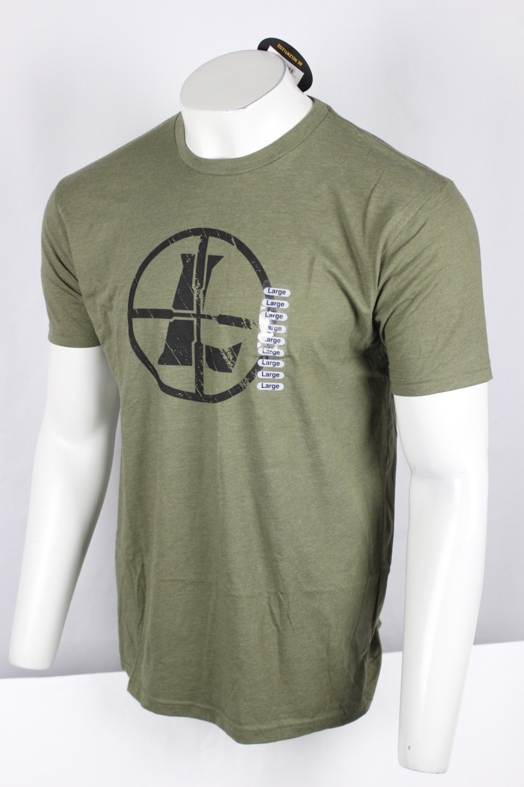Leupold Men’s Distressed Reticle Tee Short Sleeve T Shirt L Large Military Green