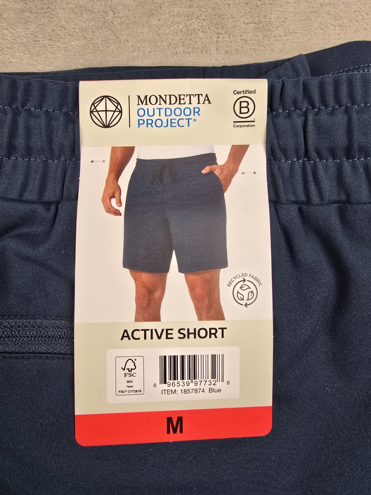 New Mondetta Outdoor Project Active Shorts Mens Zip Pocket Pick Size Color